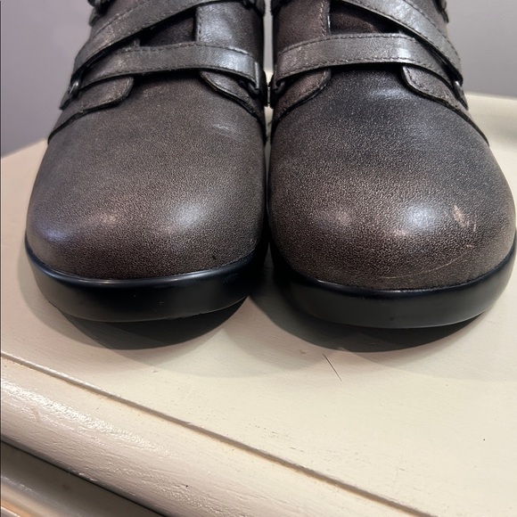 Alegria Metallic Gray Ankle Boots - Picture 3 of 15